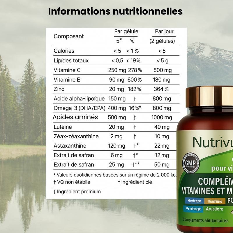 Nutrivue – Vitamines oculaires à base de lutéine